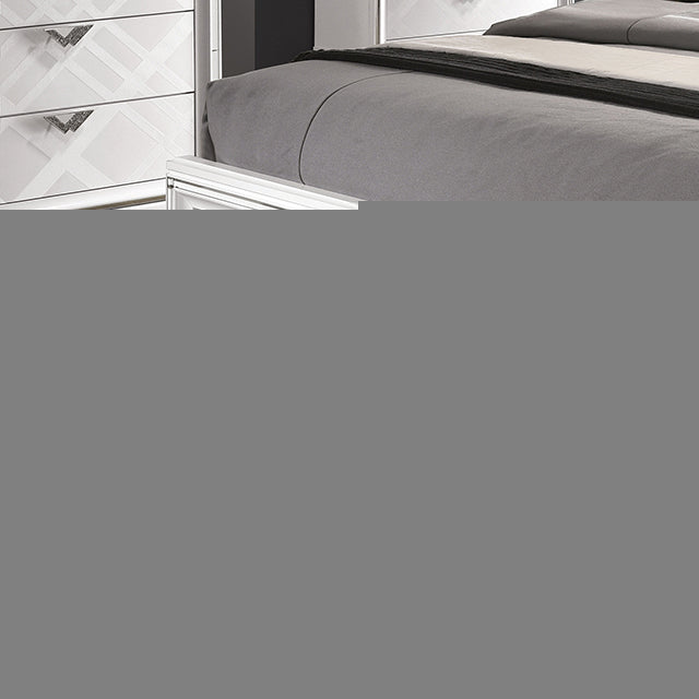 Emmeline 4 & 5 Piece Queen Bedroom Set Gray & White - LATIN HOME FURNITURE - (POMONA,CA)