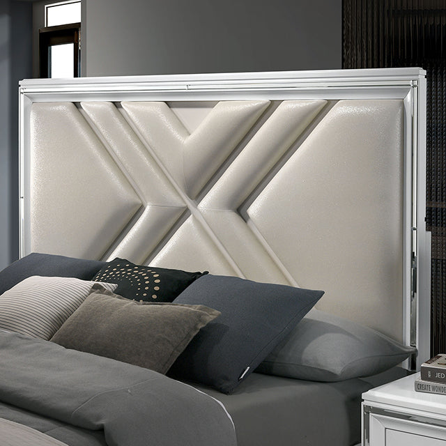 Emmeline 4 & 5 Piece Queen Bedroom Set Gray & White - LATIN HOME FURNITURE - (POMONA,CA)