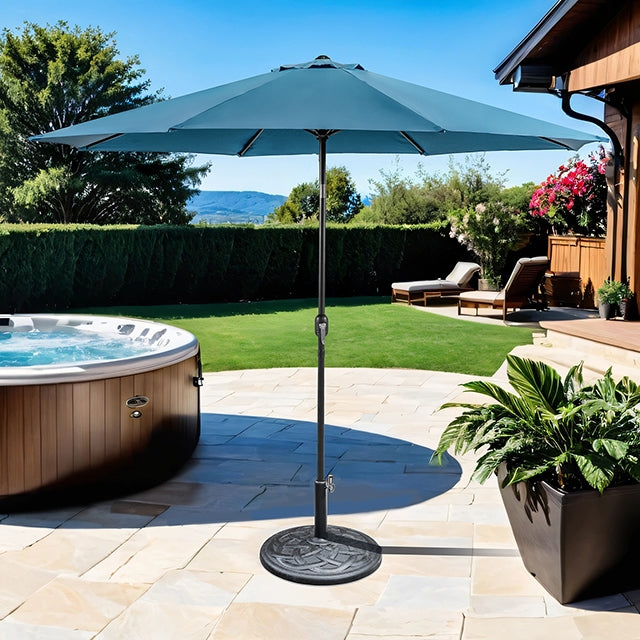 Mora 11' Outdoor Umbrella + 21" Round Base
