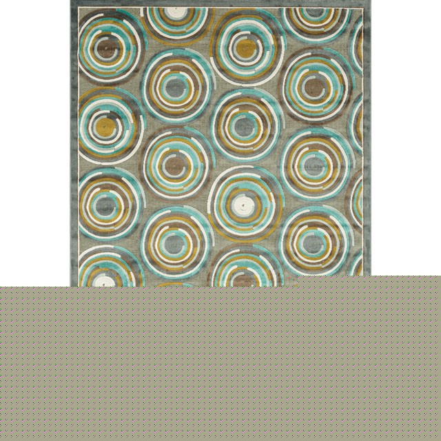 Atlas Rug Gray/ Aqua - LATIN HOME FURNITURE - (POMONA,CA)