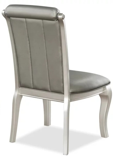 Crown Mark Furniture Caldwell Side Chair in Light Champagne (Set of 2)