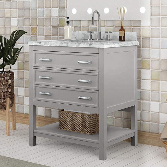 Reston Vanity with Top/ Sink - LATIN HOME FURNITURE - (POMONA,CA)